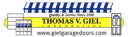 THOMAS V. GIEL CORPORATION QUALITY & SERVICE SINCE 1950 WWW.GIELGARAGEDOORS.COM trademark