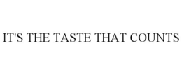 IT'S THE TASTE THAT COUNTS trademark