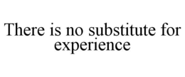THERE IS NO SUBSTITUTE FOR EXPERIENCE trademark