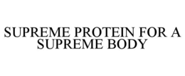 SUPREME PROTEIN FOR A SUPREME BODY trademark