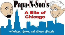 PAPA-N-SON'S A BITE OF CHICAGO HOTDOGS, GYROS, AND GREEK SALADS trademark
