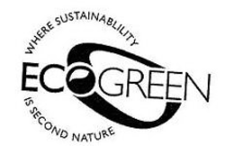 ECOGREEN WHERE SUSTAINABILITY IS SECOND NATURE trademark