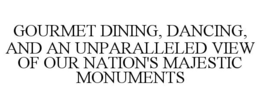 GOURMET DINING, DANCING, AND AN UNPARALLELED VIEW OF OUR NATION'S MAJESTIC MONUMENTS trademark