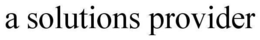 A SOLUTIONS PROVIDER trademark