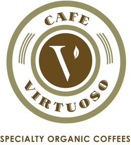 V CAFE VIRTUOSO SPECIALTY ORGANIC COFFEES trademark