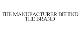 THE MANUFACTURER BEHIND THE BRAND trademark