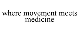 WHERE MOVEMENT MEETS MEDICINE trademark