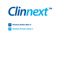CLINNEXT 1 PANTONE REFLEX BLUE U 2 PANTONE PROCESS CYAN C trademark