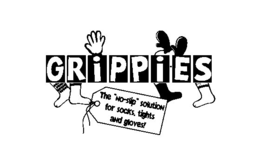 GRIPPIES THE "NO-SLIP" SOLUTION FOR SOCKS, TIGHTS AND GLOVES! trademark