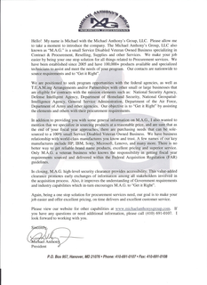 MICHAEL ANTHONY'S GROUP MAG ACQUISITION PROFESSIONALS trademark