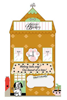 BAKED FRESH DAILY! MAKING TAILS WAG  ONE BISCUIT AT A TIME! BECCA'S BARKERY trademark