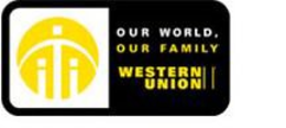 OUR WORLD, OUR FAMILY WESTERN UNION trademark