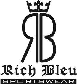 RB RICH BLEU SPORTSWEAR trademark