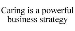 CARING IS A POWERFUL BUSINESS STRATEGY trademark