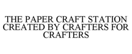 THE PAPER CRAFT STATION CREATED BY CRAFTERS FOR CRAFTERS trademark