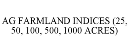 AG FARMLAND INDICES (25, 50, 100, 500, 1000 ACRES) trademark