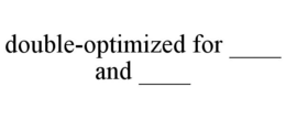 DOUBLE-OPTIMIZED FOR ____ AND ____ trademark