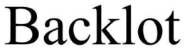 BACKLOT trademark