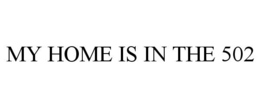 MY HOME IS IN THE 502 trademark