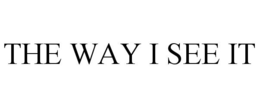 THE WAY I SEE IT trademark