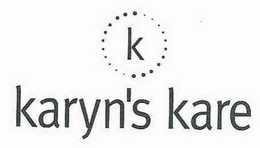 K KARYN'S KARE trademark