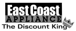 EAST COAST APPLIANCE THE DISCOUNT KING trademark