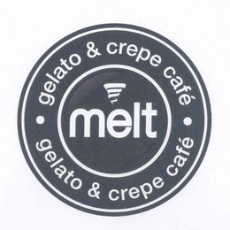 MELT GELATO & CREPE CAFE GELATO & CREPE CAFE trademark