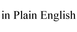 IN PLAIN ENGLISH trademark