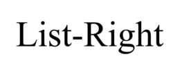 LIST-RIGHT trademark