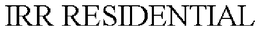 IRR RESIDENTIAL trademark