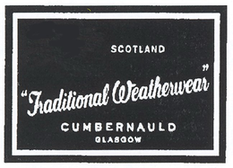 SCOTLAND, "TRADITIONAL WEATHERWEAR", CUMBERNAULD, GLASGOW trademark