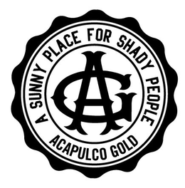 AG A SUNNY PLACE FOR SHADY PEOPLE ACAPULCO GOLD trademark