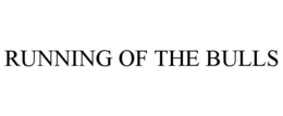 RUNNING OF THE BULLS trademark