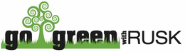 GO GREEN WITH RUSK trademark