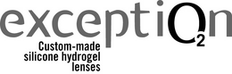 EXCEPTION 2 CUSTOM-MADE SILICONE HYDROGEL LENSES trademark