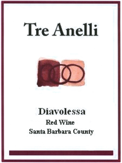 TRE ANELLI DIAVOLESSA RED WINE SANTA BARBARA COUNTY trademark