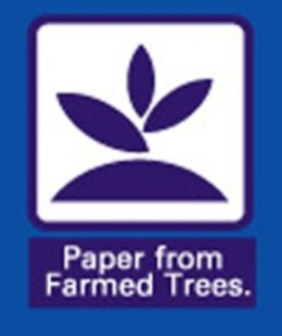PAPER FROM FARMED TREES. trademark