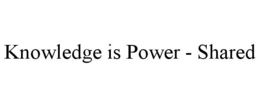 KNOWLEDGE IS POWER - SHARED trademark
