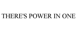 THERE'S POWER IN ONE trademark