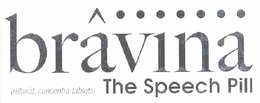 BRÂVINA (RELAXAT, CONCENTRA TABLETS) THE SPEECH PILL trademark