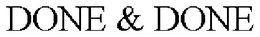 DONE & DONE trademark