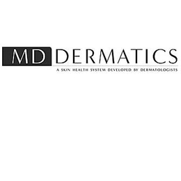 MD DERMATICS A SKIN HEALTH SYSTEM DEVELOPED BY DERMATOLOGISTS trademark