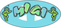 MIGI WRITTEN ON THE G IN TINY FONT = MADE IN GOD'S IMAGE trademark