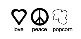 LOVE PEACE POPCORN trademark