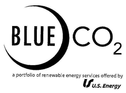 BLUE CO2 A PORTFOLIO OF RENEWABLE ENERGY SERVICES OFFERED BY US U.S. ENERGY trademark