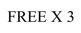 FREE X 3 trademark