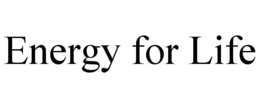 ENERGY FOR LIFE trademark