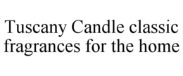 TUSCANY CANDLE CLASSIC FRAGRANCES FOR THE HOME trademark