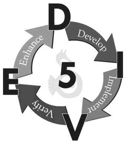 D I V E 5 DEVELOP IMPLEMENT VERIFY ENHANCE trademark