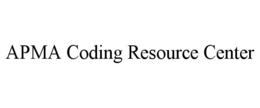 APMA CODING RESOURCE CENTER trademark
